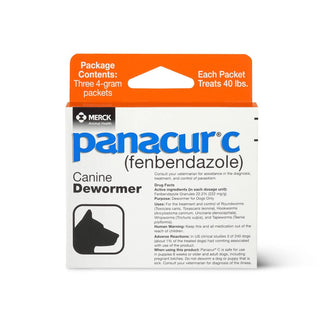 Multiple packs of Panacur C Canine Dewormer designed for dog deworming treatment