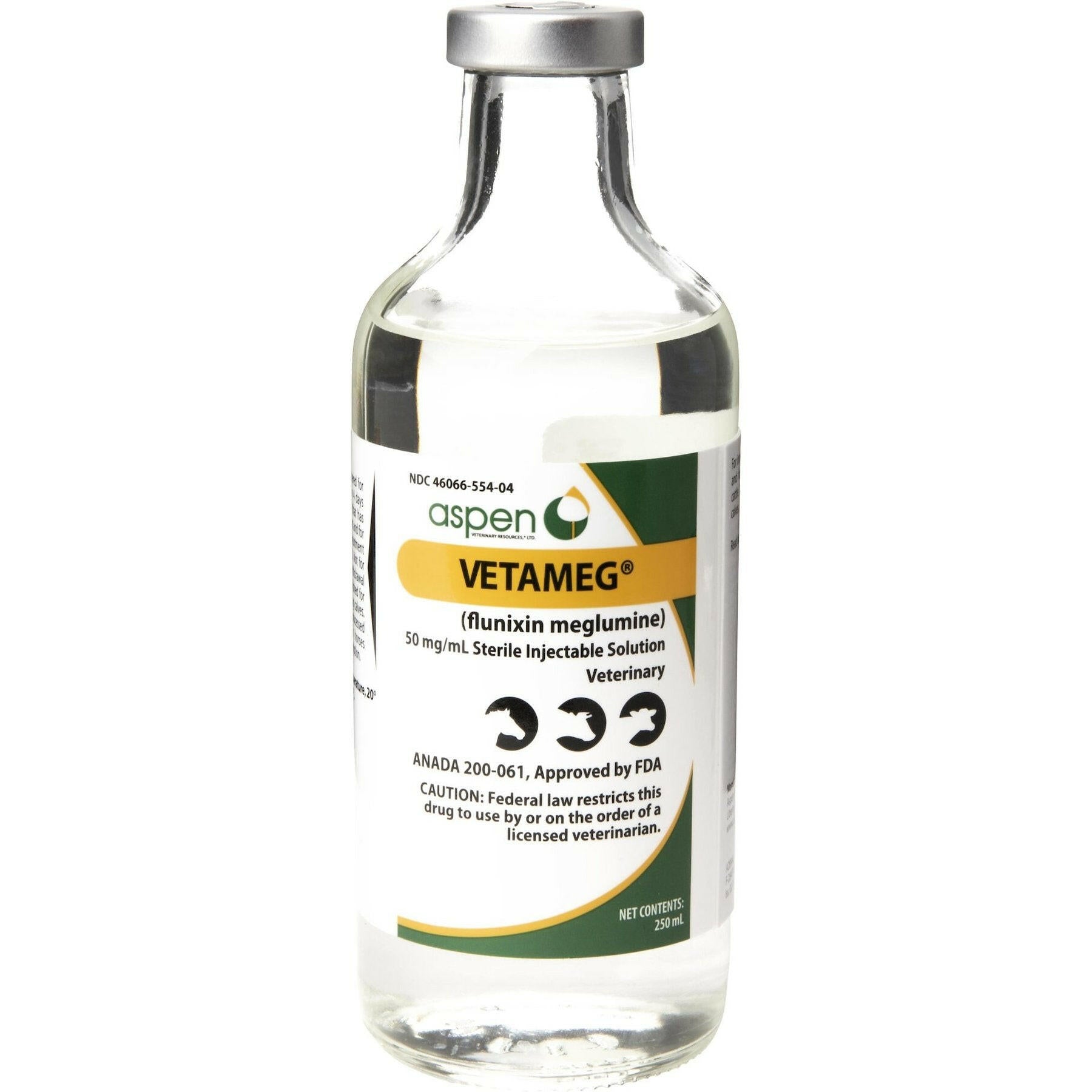 Vetameg (flunixin meglumine) Injection (50mg/mL)