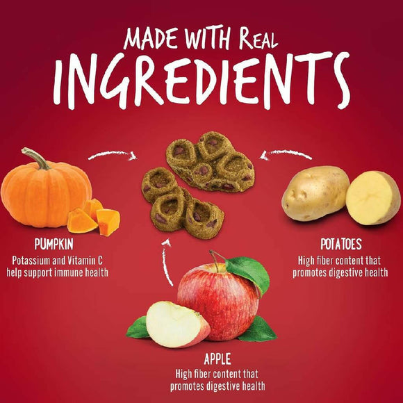 Fruitables Biggies Crispy Bacon & Apple Dog Treats (16 oz)