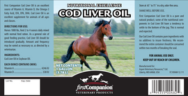 First Companion Cod Liver Oil Nutritional Supplements For Horses (gallon) - Horse Vitamins & Supplements 1