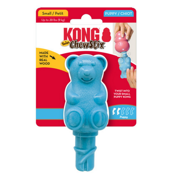 Kong Puppy ChewStix Twist Bear Toy For Dogs