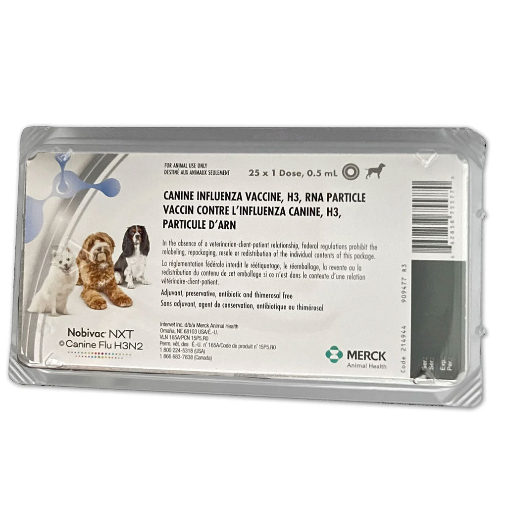 Nobivac NXT Canine Flu H3N2 Vaccine for Dogs, 25 Doses