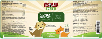 NOW Pets Kidney Support Dog & Cat Supplement, 4.2-oz - 0