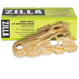 Zilla Rapid Sense UV Detecting Decor Crocodile Skull, Medium