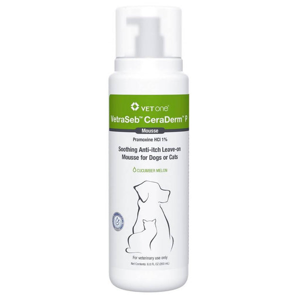 VetraSeb CeraDerm P Anti-Itch Mousse for Dogs & Cats (6.8 oz)