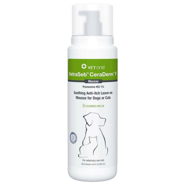 VetraSeb CeraDerm P Anti-Itch Mousse for Dogs & Cats (6.8 oz)