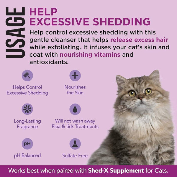 Shed-X Shed Control Shampoo for Cats (8 oz)