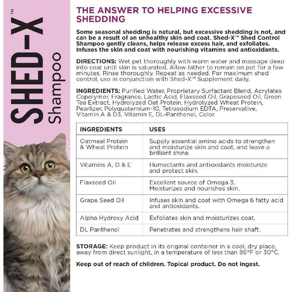Shed-X Shed Control Shampoo for Cats (8 oz)