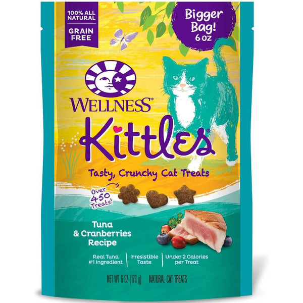 Wellness Kittles Tuna & Cranberries Recipe Crunchy Cat Treats (6 oz)
