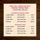 Wellness CORE Grain-Free Small Breed Mini Meals Chunky Wet Dog Food Variety Pack (3 oz x 12 pouches)