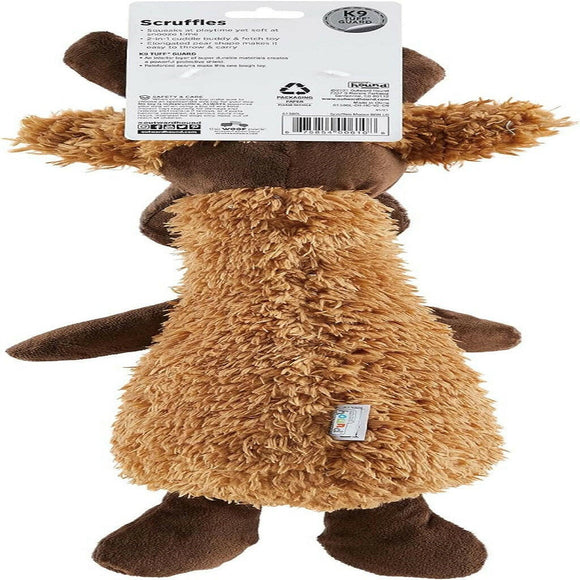Outward Hound Scruffles Moose Plush Squeaky Toy For Dog (Large)