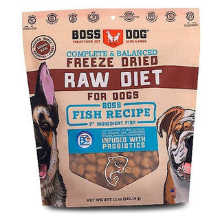 Boss Dog Complete & Balanced Freeze Dried Raw Diet for Dogs Fish Recipe (12 oz)