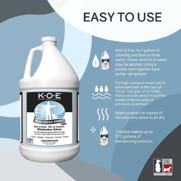KOE Kennel Odor Eliminator Concentrate Fresh Scent (Gallon)