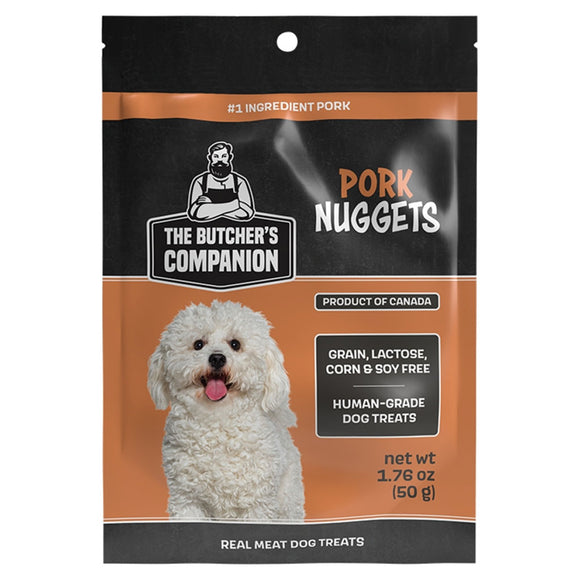 The Butcher's Companion Pork Nuggets Dog Treats, 1.76-oz