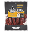 Package of The Butcher's Companion Sausage Bites dog treats with a dog on the label.