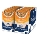 Multiple boxes of Natural Balance Ultra Platefulls cat food on a white background