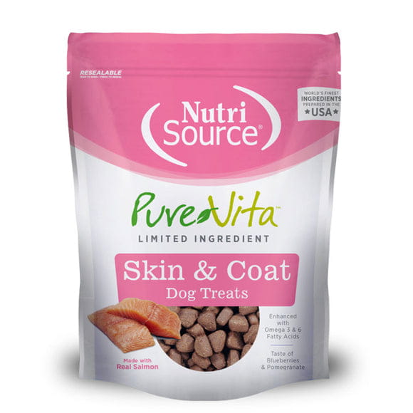 NutriSource PureVita LID Skin and Coat Dog Treats Salmon