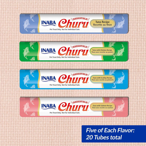 Inaba Churu Tuna Variety Pack Grain-Free Lickable Treat for Cats