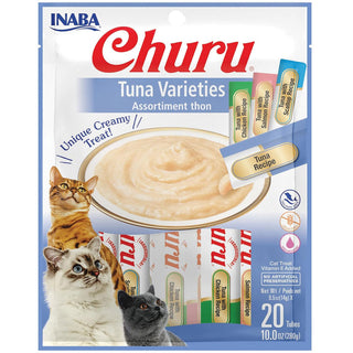 Inaba Churu Tuna Variety Pack Grain-Free Lickable Treat for Cats 20count