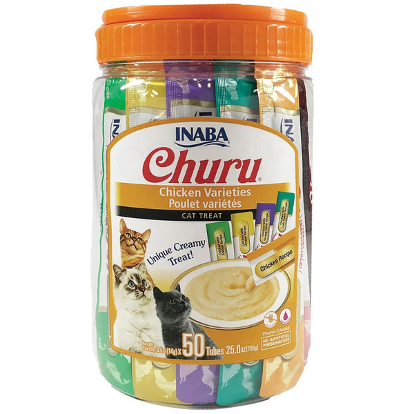 Inaba Churu Chicken Variety Pack Grain-Free Lickable Treat for Cats