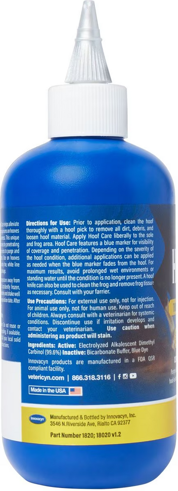 backside of vetericyn for horses