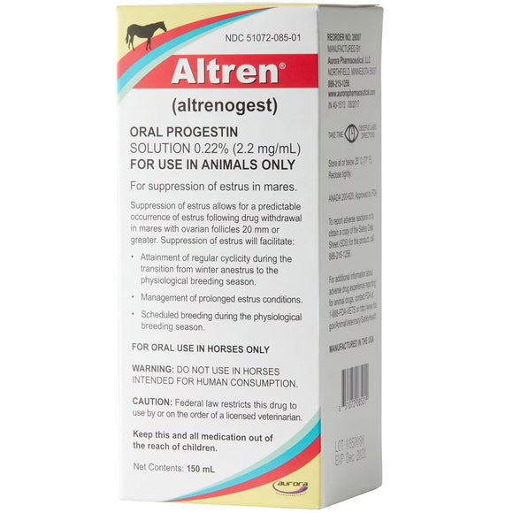 Altren (Altrenogest) Solution for Horses, 150-mL