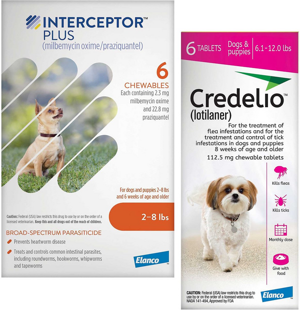 Credelio + Interceptor Plus 6-Month Bundle