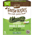 Merrick Fresh Kisses Double-Brush Coconut & Botanical Oil Dental Dog Treats, Extra Small 78count