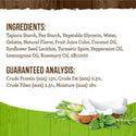 Ingredients list and nutritional information for Merrick Fresh Kisses Coconut Plus Botanical Oils recipe