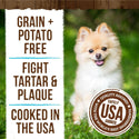 Grain-free Merrick Fresh Kisses treats for tartar and plaque control