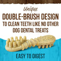 Merrick Fresh Kisses treats featuring a double-brush design for dental health