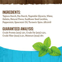 Ingredients list of Merrick Fresh Kisses dog dental treats