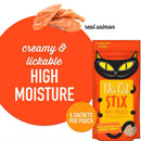 Tiki Cat Stix Treats Salmon Mousse Grain-Free Treats For Cats (0.5 oz x 6 tubes)