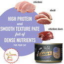 Tiki Cat After Dark Pate+ Chicken & Duck Wet Food for Cats (5.5 oz X 8 cans)