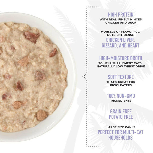 Tiki Cat After Dark Pate+ Chicken & Duck Wet Food for Cats (5.5 oz X 8 cans)