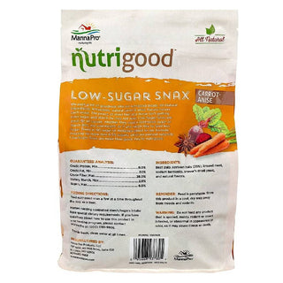 Manna Pro Nutrigood Low-Sugar Snax Carrot Anise Flavor Treats for Horses (4 lb)
