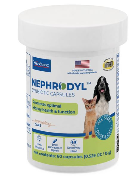 Nephrodyl Synbiotic Capsules Kidney Support for Dogs & Cats (60 Capsules)