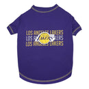 Pet's First NBA Stripe Text Tee for Dogs & Cats-4