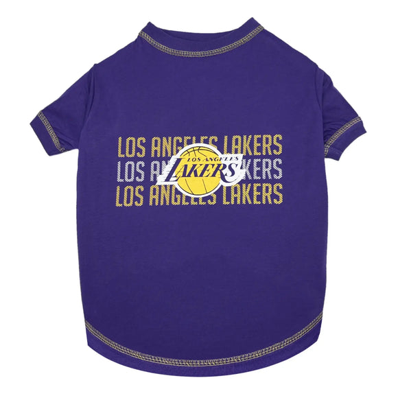 Pet's First NBA Stripe Text Tee for Dogs & Cats