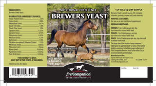 First Companion Brewers Yeast Nutritional Supplement for Horses
