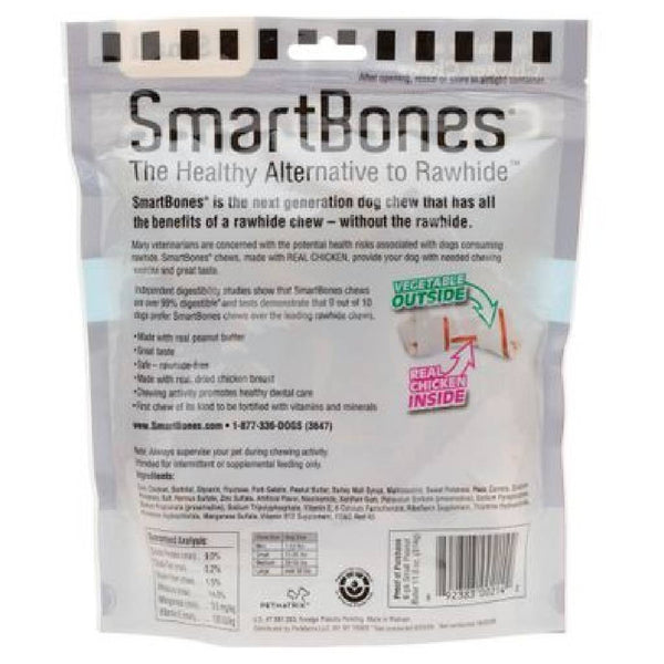 SmartBones Rawhide-Free Peanut Butter Chews (6 small bones)