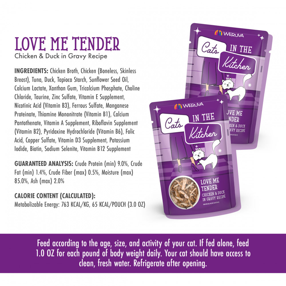 Weruva Cats In the Kitchen Love Me Tender Pouches Wet Cat Food