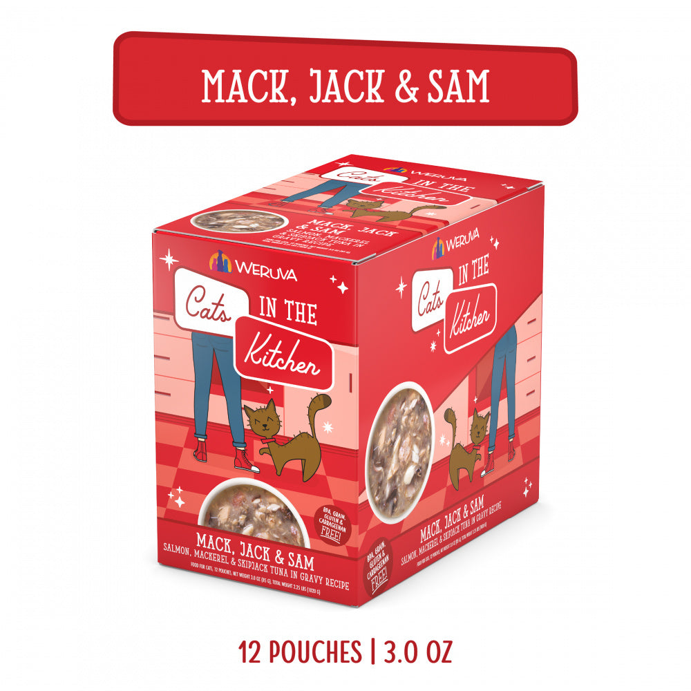 Weruva Cats In the Kitchen Mack Jack and Sam Cat Pouches Wet Cat Food