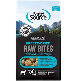 NutriSource Element Freeze Dried Raw Bites Dry Dog Food, Chicken & Duck Recipe, 10-oz