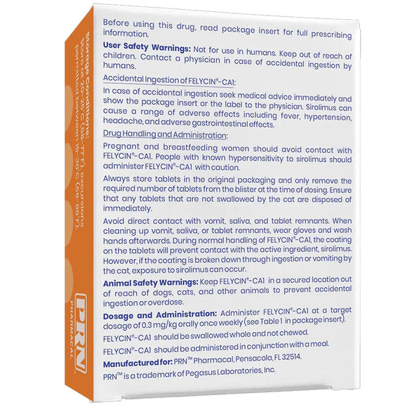 Package insert for a medication with safety and usage warnings on a white background