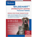 Milbehart Flavored Tablets for Dogs, 51-100 lbs, & Cats, 12-25 lbs, (Red Box) 1 tablet