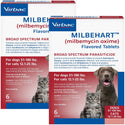 Milbehart Flavored Tablets for Dogs, 51-100 lbs, & Cats, 12-25 lbs, (Red Box) 12 tablets