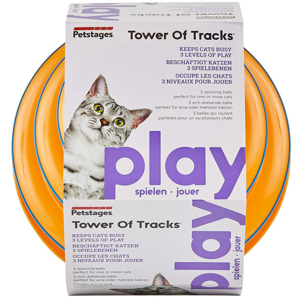 Petstages Tower of Tracks Cat Toy, Orange