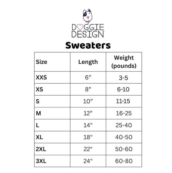 Doggie Design Combed Cotton Cable Knit Sweater for Dogs & Cats