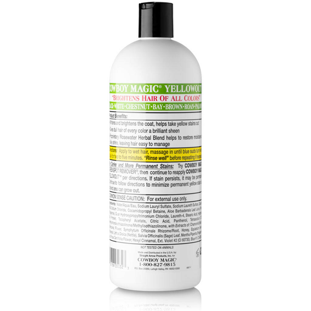 cowboy magic shine in yellowout shampoo  32oz backside